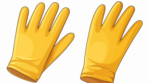 Vector colorful cartoon rubber gloves illustration