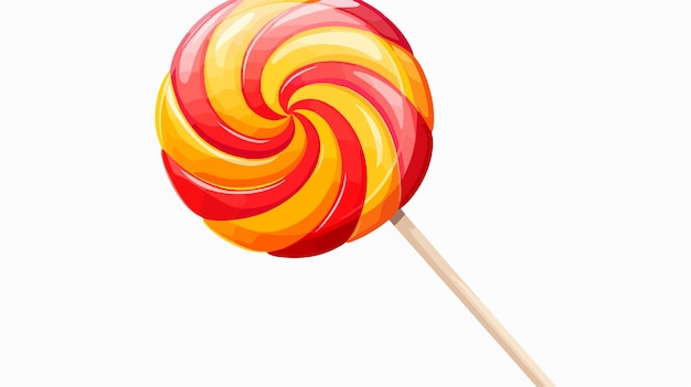 Colorful Cartoon Traditional Lollipop with Speech Bubble