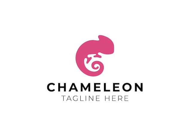 Colorful chameleon logo design vector