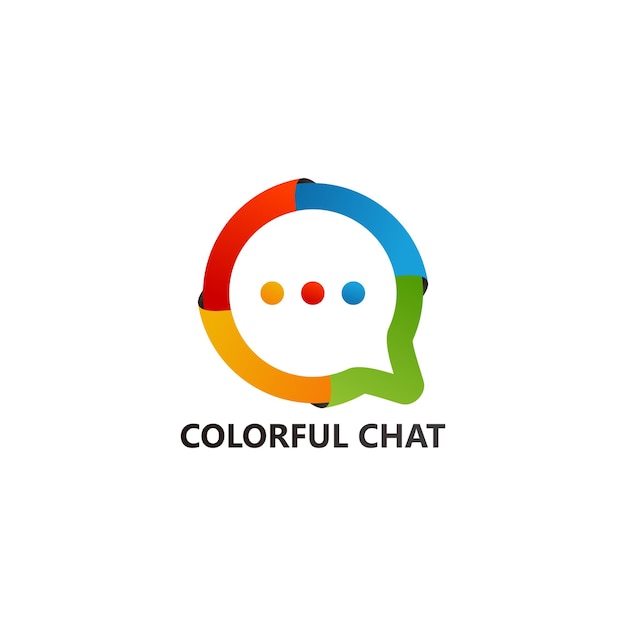 Colorful Chat Logo Template Design Vector, Emblem, Design Concept, Creative Symbol, Icon