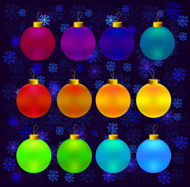 Colorful christmas balls