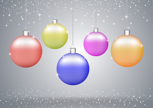 Colorful Christmas balls 