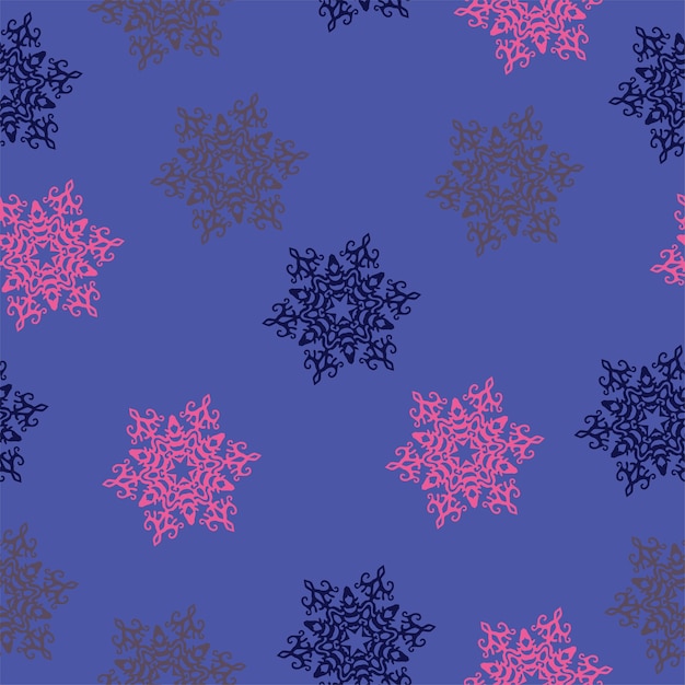 Colorful christmas trees seamless pattern background