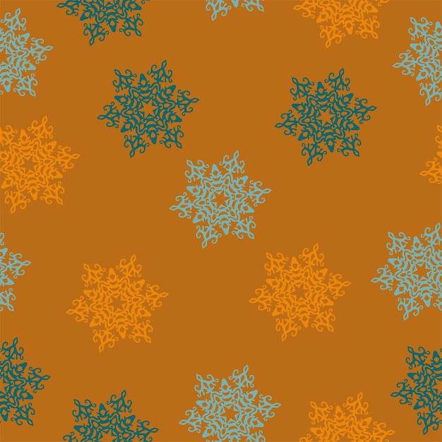 Colorful christmas trees seamless pattern background