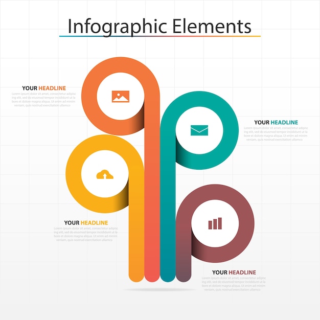 Colorful Circle business Infographics elements