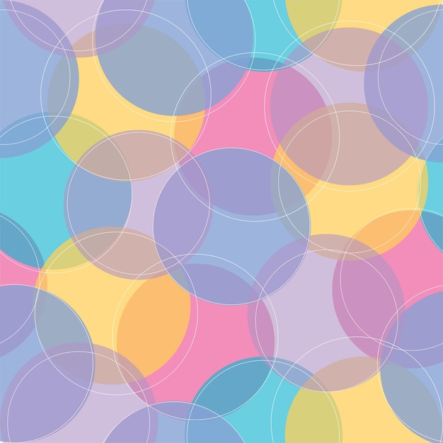 Colorful circle square geometric seamless pattern Purple abstract background