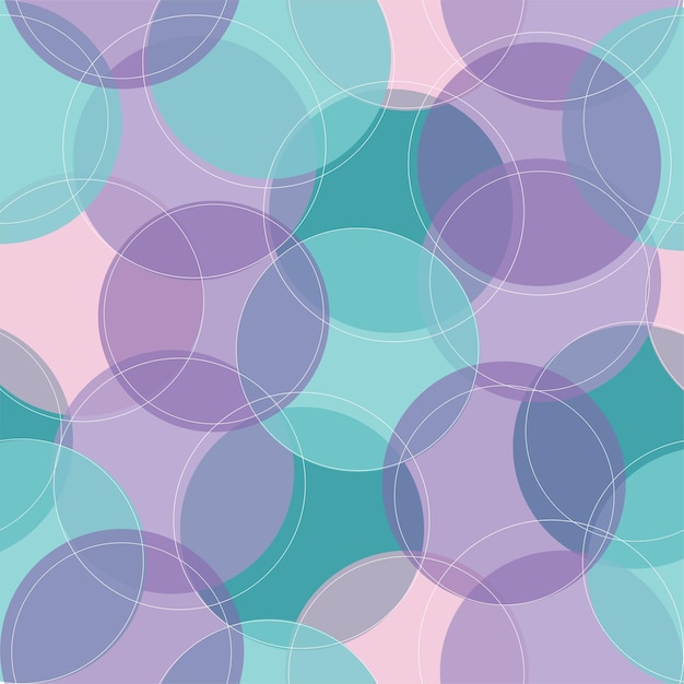 Colorful circle square geometric seamless pattern Purple abstract background