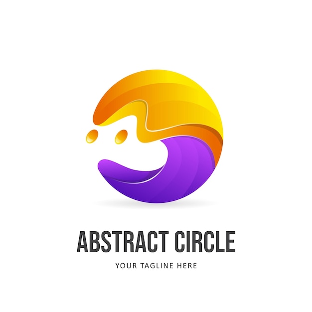 Colorful Circle Wave Logo Template