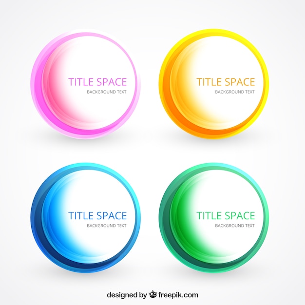 Colorful circles template