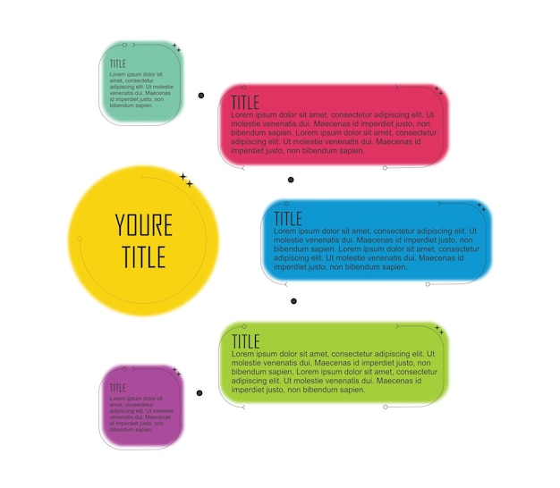 Vector colorful circular flowchart hierarchy infographics