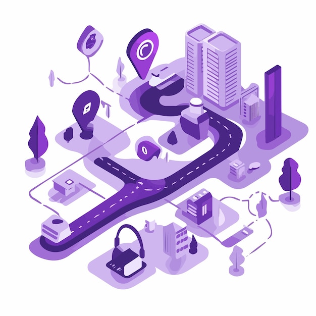 Vector a colorful city map