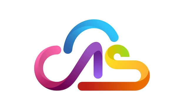 Colorful CNS cloud logo template