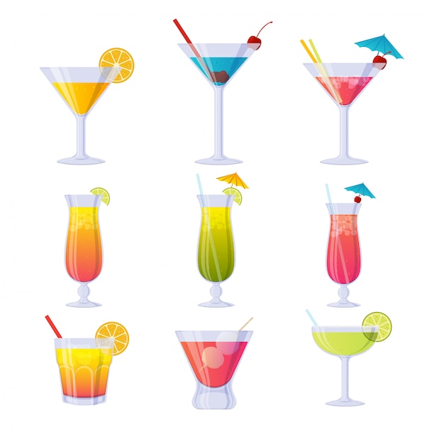 Colorful cocktail collection