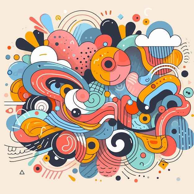 a colorful and colorful illustration of a colorful and colorful abstract background