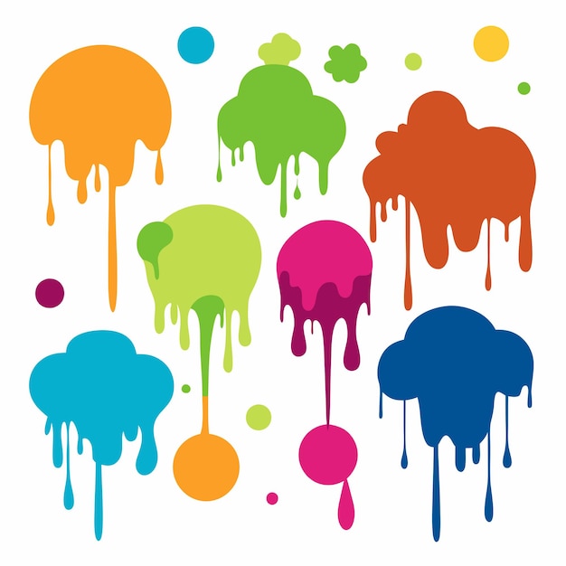 Vector colorful and colorful spots are on a white background