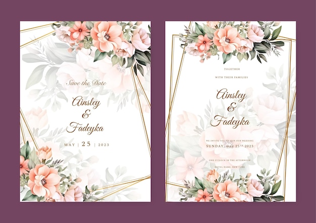 colorful colourful floral flower vector elegant hand drawing wedding invitation floral design watercolor