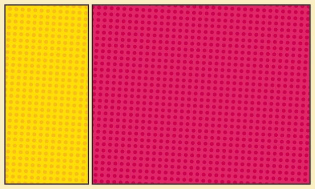 Colorful comic panel background with halftone effect