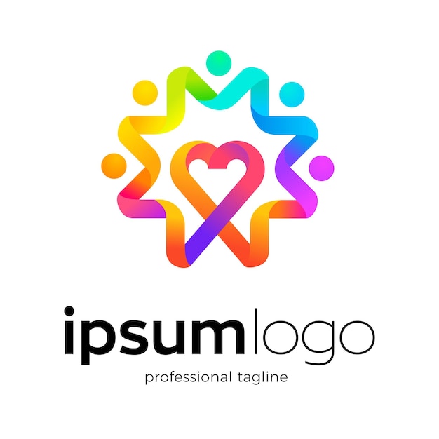 Colorful community logo design