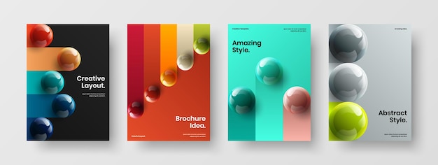 Colorful company identity design vector layout collection