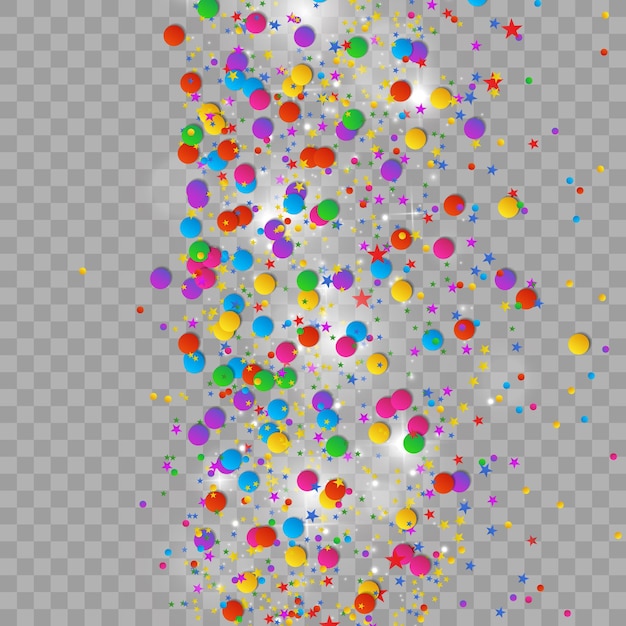 Colorful confetti and balls isolated. Festive background vector. Happy Birthday. Holiday.