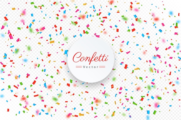 Vector colorful confetti celebratory design