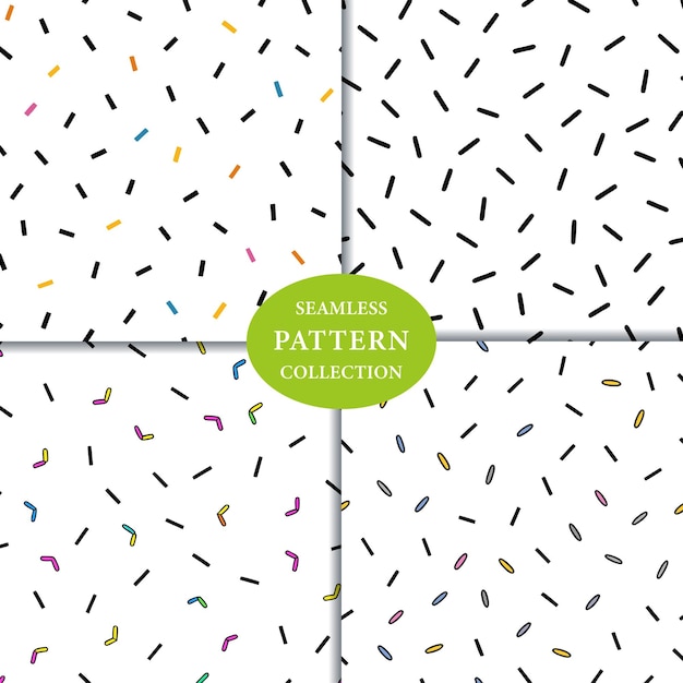 Vector colorful confetti seamless pattern background design