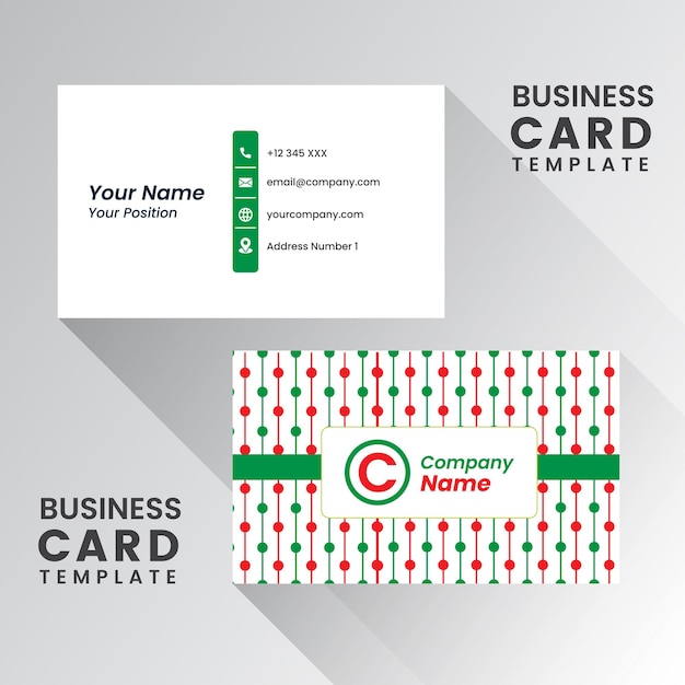 Colorful corporate business card, name card template