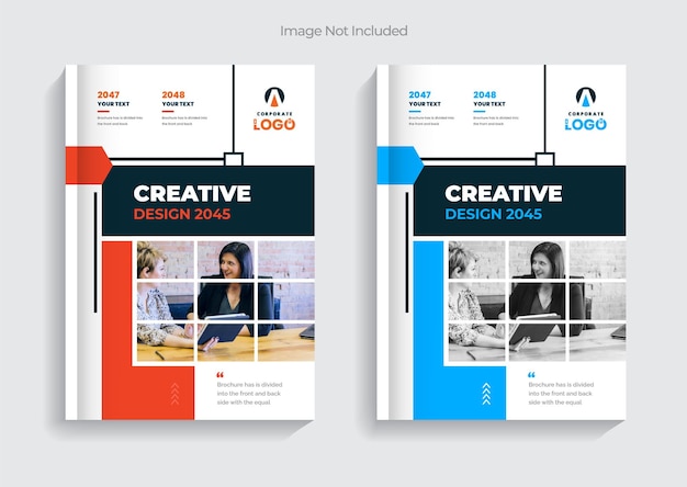 Colorful corporate modern business brochure cover template layout