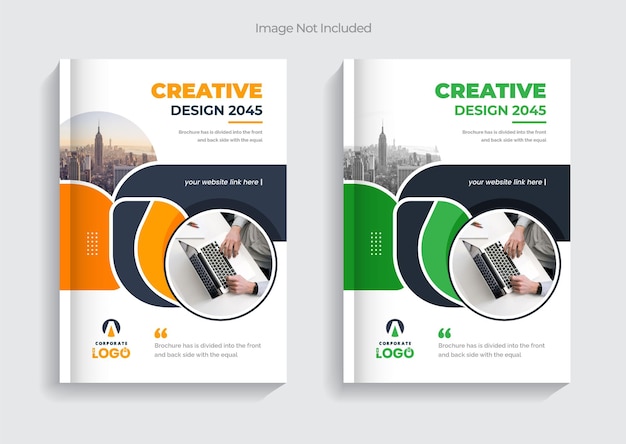 Colorful corporate modern business brochure cover template layout