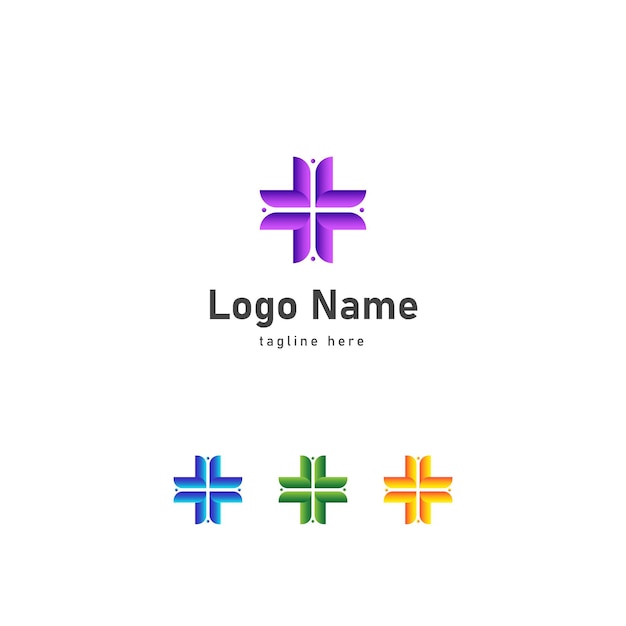 Colorful creative shape company logo