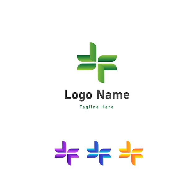 Colorful creative shape company logo