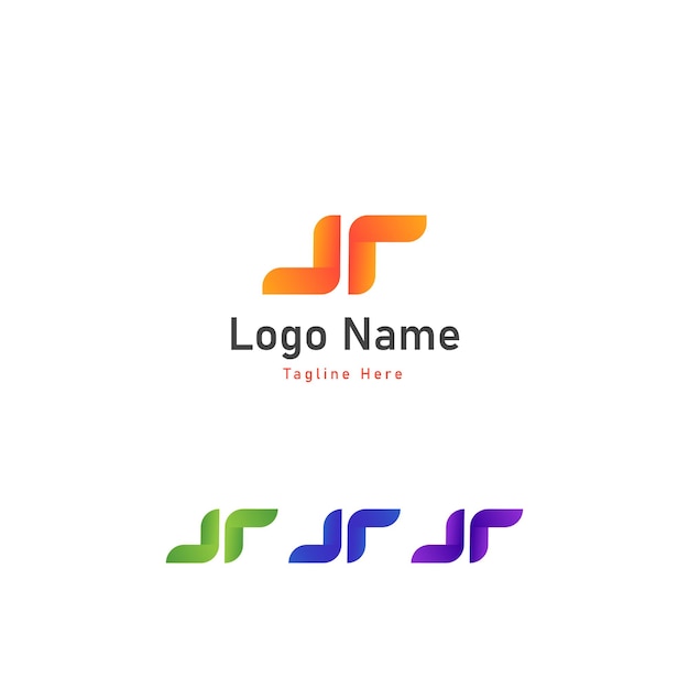 Colorful creative shape company logo