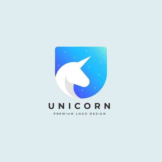 Colorful Creative Unicorn Logo Design Vector