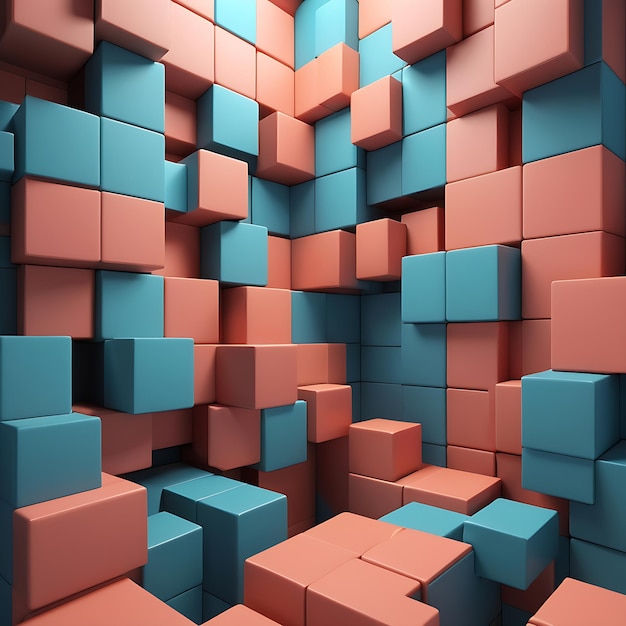 Vector colorful cube background