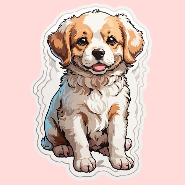 Colorful Cute Dogs and Puppies Sticker Collection Adorable Vector Illustrations for Dog Lovers Ge