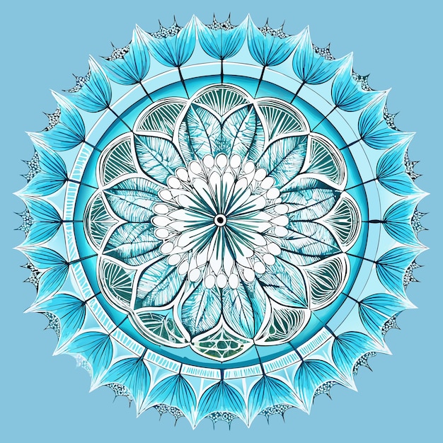 a colorful design Intricate Dandelion Mandala Design for Spiritual and NatureThemed Art