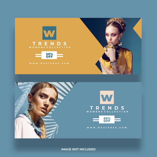 colorful design social media banner creative concept