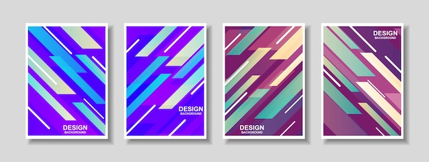 Colorful design style line gradient and background minimalist cover poster modern