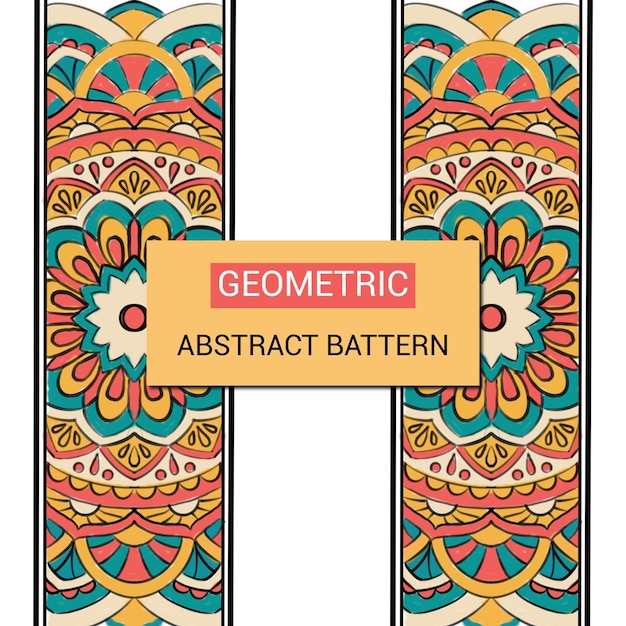 a colorful design that says geometrical design on it