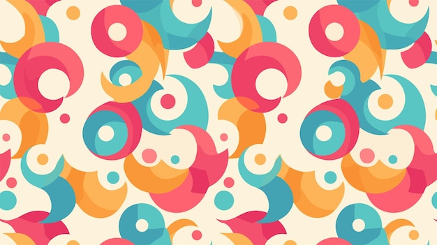 a colorful design with circles on it