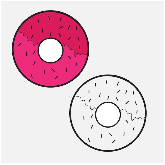 a colorful donut illustration icon