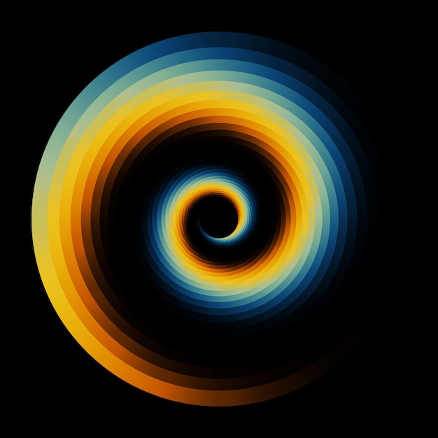 Colorful Dotted Spiral Vortex Gradient Vector illustration of the colorful dotted spiral vortex