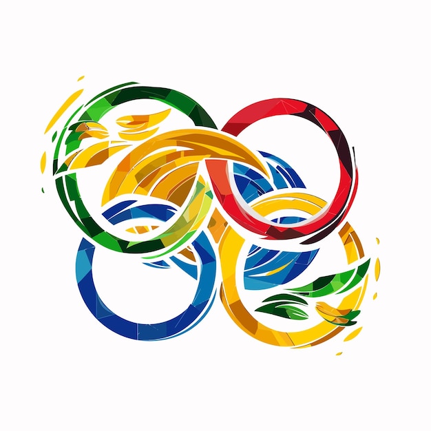 Vector a colorful drawing of the rings that say quot olympic quot