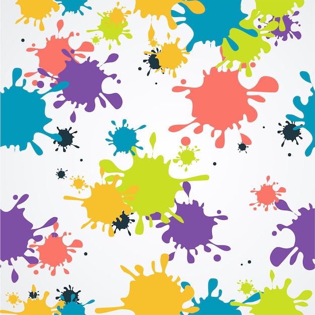 Colorful Drop Blot Background Seamless Vector illustration