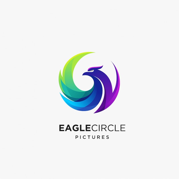 Colorful Eagle Logo Design Template