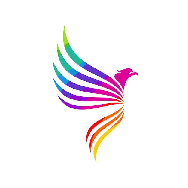 Colorful Eagle Logo Template Design Vector, Creative Eagle Logo concept