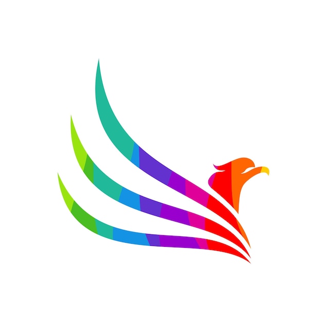 Colorful Eagle Logo Template Design Vector, Creative Eagle Logo concept