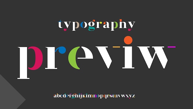 Colorful editable valligraphy alphabet letter logo design