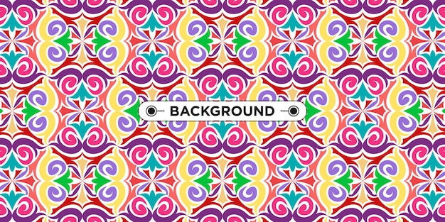 colorful ethnic mandala abstract geometric pattern background