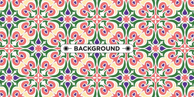 Colorful ethnic mandala geometric pattern background